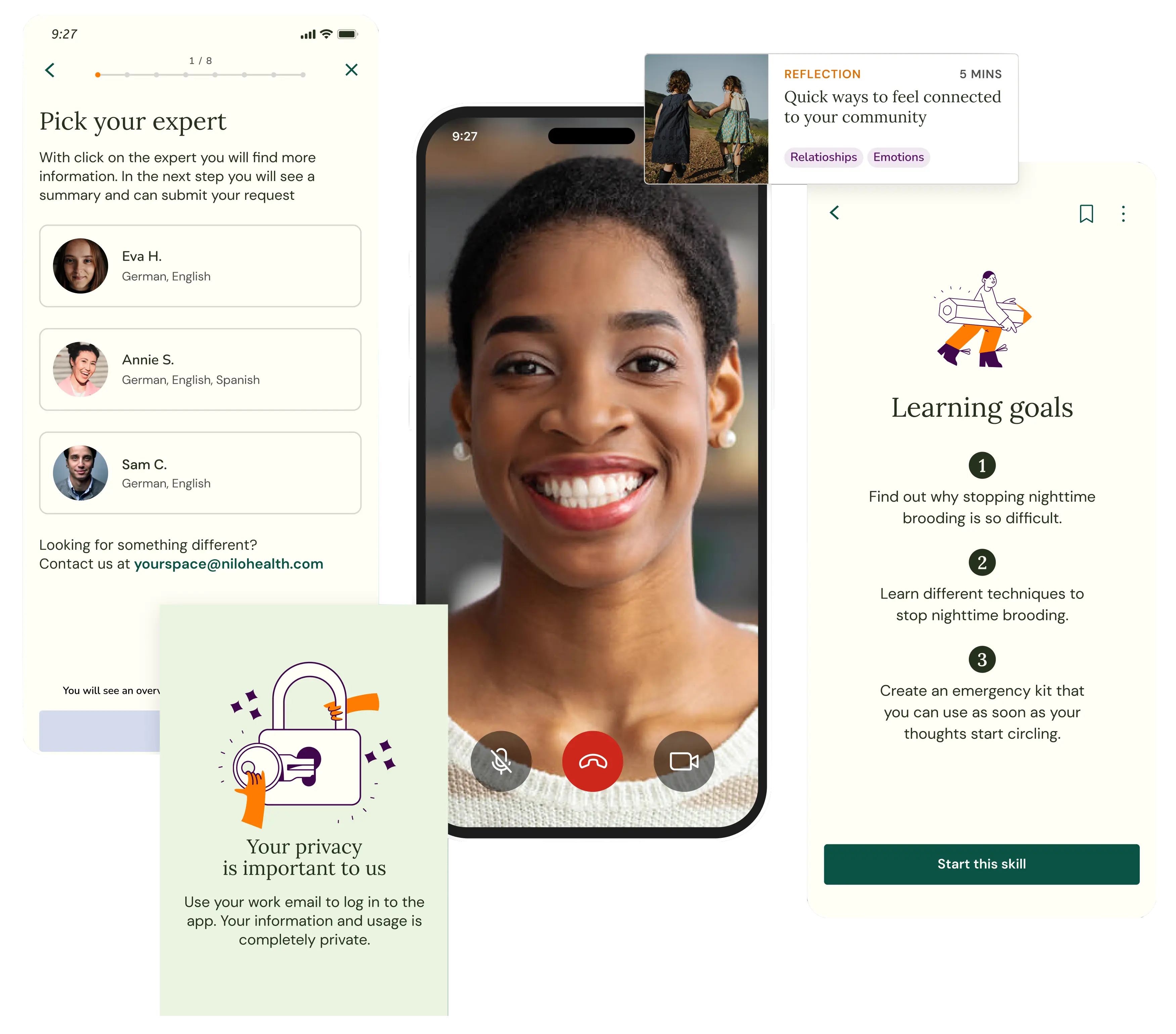 Nilo mentale Gesundheit Plattform für Schweizer Unternehmen